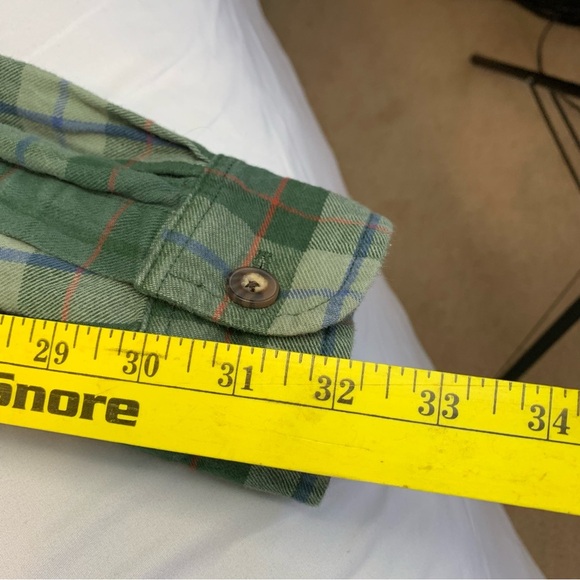 Duluth Trading Co Green & Blue Plaid XL Mens Flannel Shirt - Picture 8 of 15